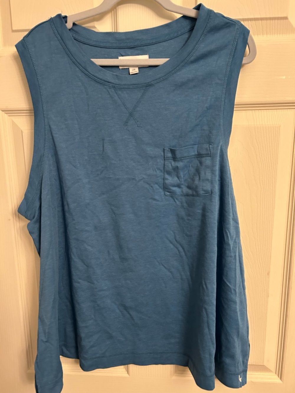 Koolaburra Teal Blue Sleeveless Pocket Tank